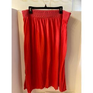 Faded Glory skirt 2x‎ (18w-20w) coral pink elastic band rn# 104318